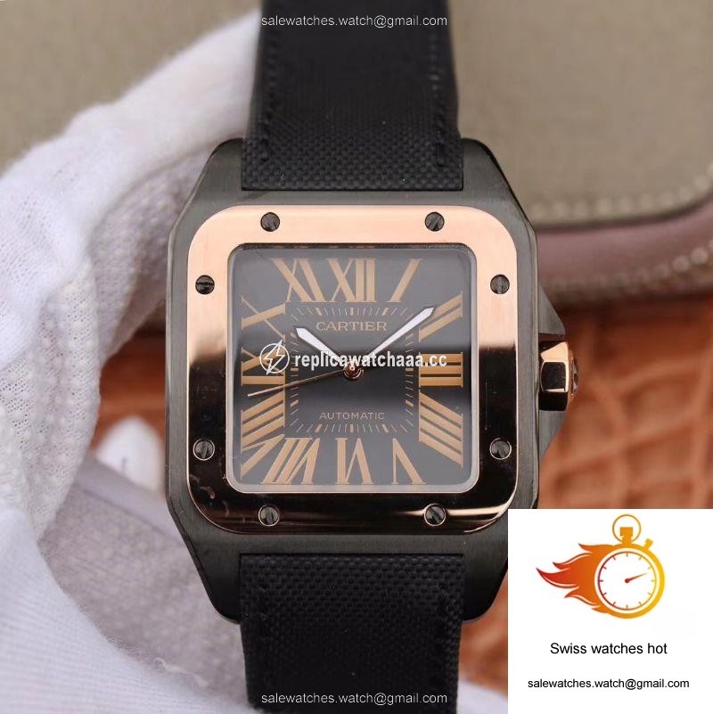 Cartier De Santos 100th Anniversary W2020009 RB Factory 18K Rose Gold Black Dial 1 Cartier De Santos 100th Anniversary W2020009 RB Factory 18K Rose Gold Black Dial 1