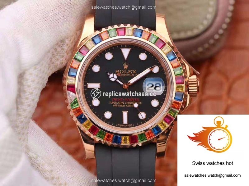 Rolex Yacht Master 116695SATS 40MM Noob Factory 18K Rose Gold Wrapped Black Dial 1 Rolex Yacht Master 116695SATS 40MM Noob Factory 18K Rose Gold Wrapped Black Dial 1