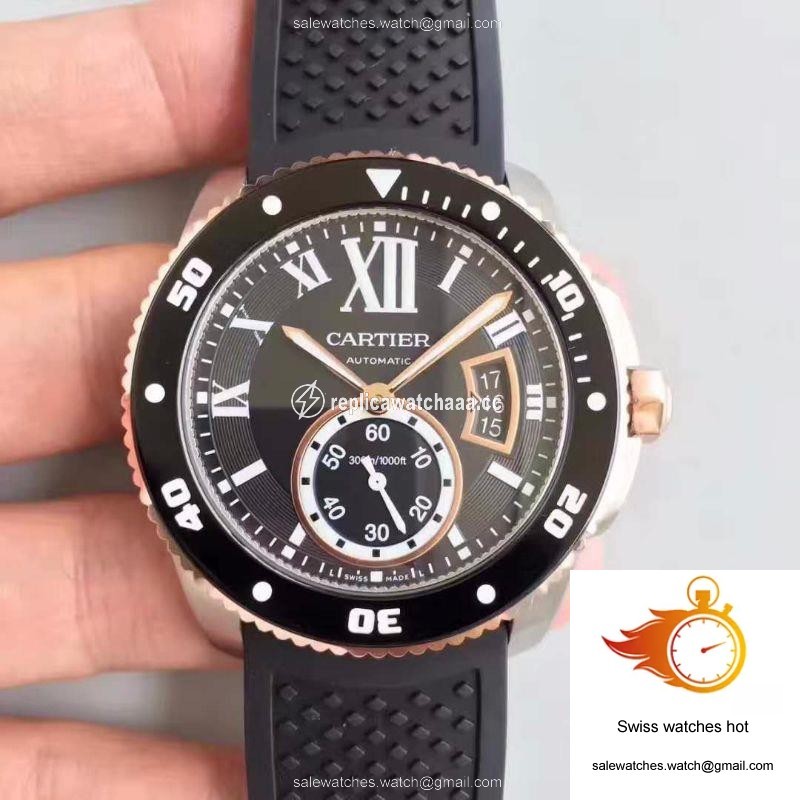 Calibre De Cartier Diver W7100056 42MM JF Factory Black Dial 1 Calibre De Cartier Diver W7100056 42MM JF Factory Black Dial 1