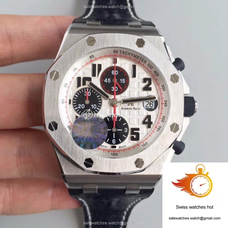 Audemars Piguet Royal Oak Offshore Panda 26170ST.OO.D101CR.02 Black Leather Strap JF Factory V2 White Dial 1 Audemars Piguet Royal Oak Offshore Panda 26170ST.OO.D101CR.02 Black Leather Strap JF Factory V2 White Dial 1