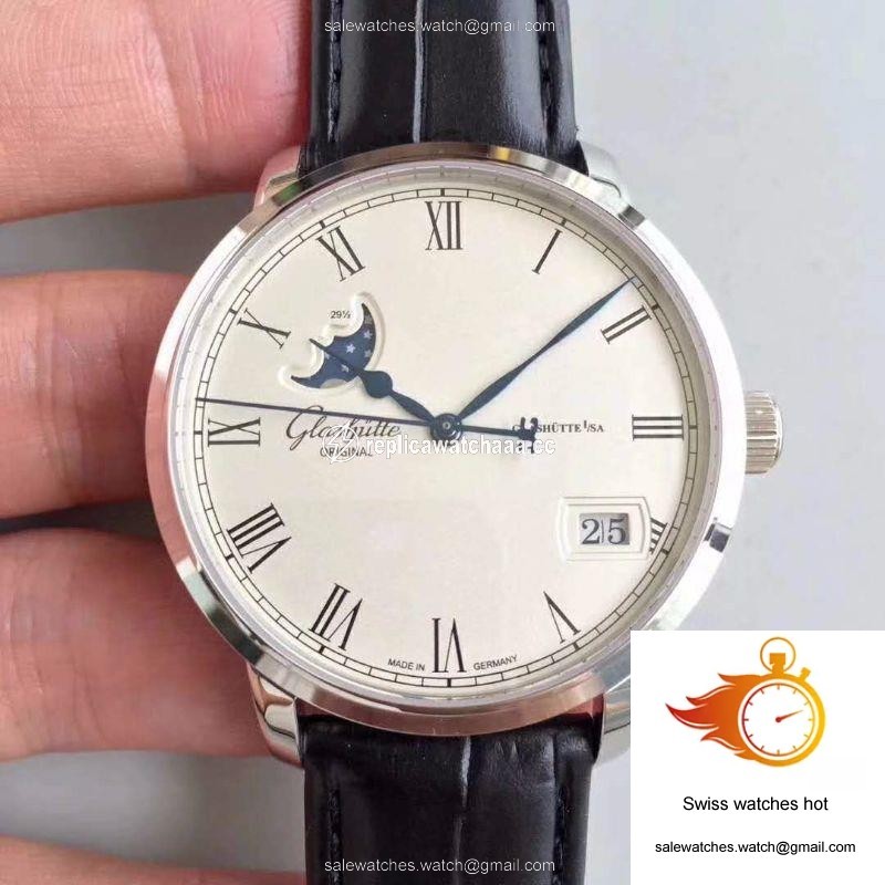 Glashutte Senator Panorama Date Moon Phase 100-04-32-12-04 GF Factory White Dial 1 Glashutte Senator Panorama Date Moon Phase 100-04-32-12-04 GF Factory White Dial 1
