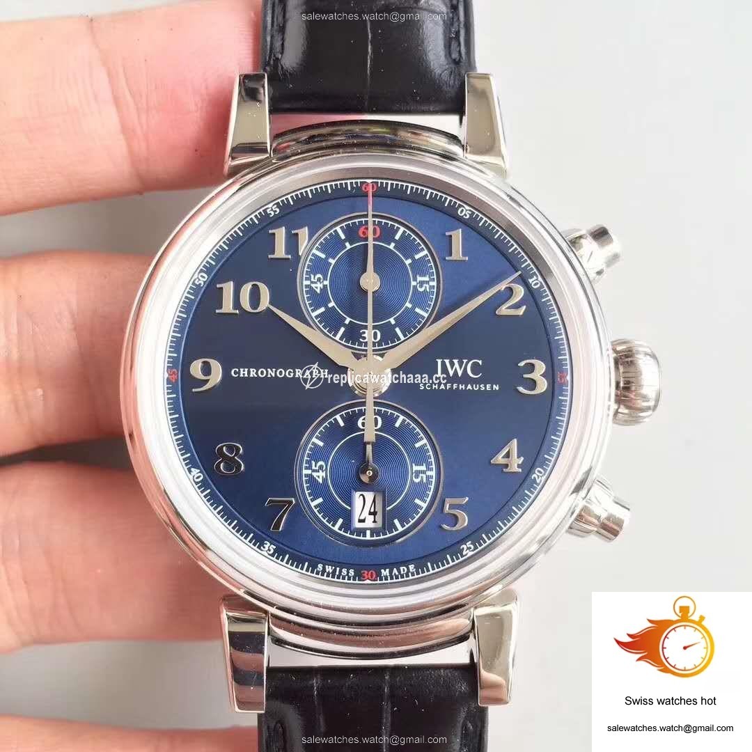 IWC Da Vinci Chronograph Edition Sport For Good Fundation IW393402 ZF Factory Blue Dial 1 IWC Da Vinci Chronograph Edition Sport For Good Fundation IW393402 ZF Factory Blue Dial 1