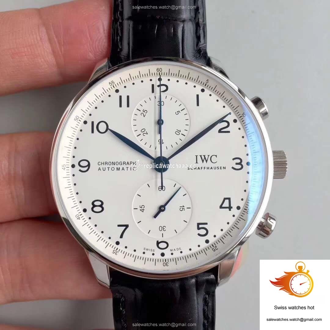 IWC Portugieser Chronograph Edition 150 Years IW371602 YL Factory White Dial 1 IWC Portugieser Chronograph Edition 150 Years IW371602 YL Factory White Dial 1