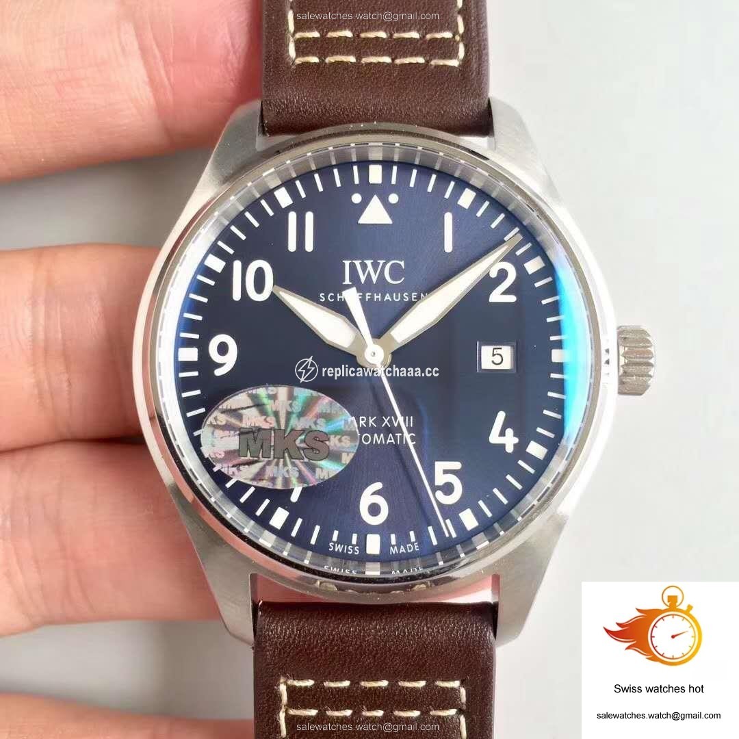 IWC Pilot Mark XVIII IW327004 MKS Factory Blue Dial 1 IWC Pilot Mark XVIII IW327004 MKS Factory Blue Dial 1