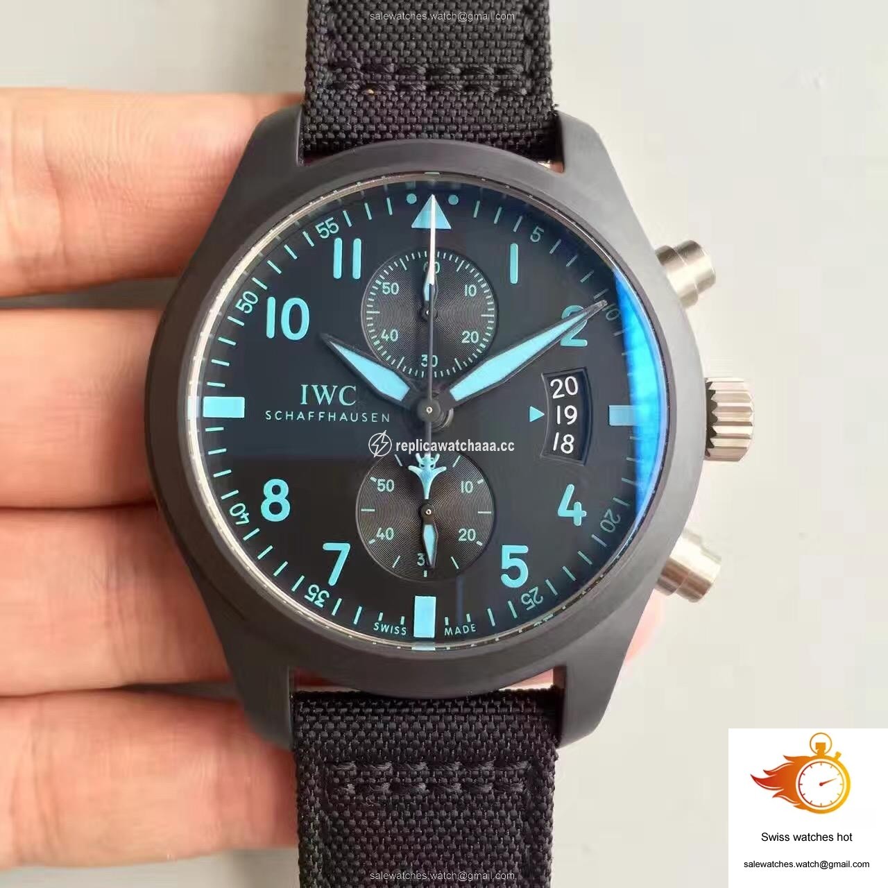 IWC Pilot Chronograph Top Gun IW388003 ZF Factory Black Dial 1 IWC Pilot Chronograph Top Gun IW388003 ZF Factory Black Dial 1