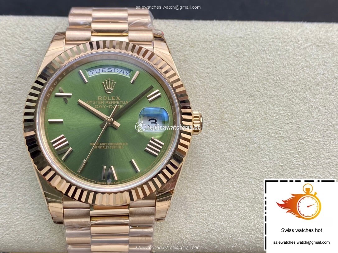 Rolex Day Date 228235 40mm EW Factory Green Dial 1 Rolex Day Date 228235 40mm EW Factory Green Dial 1