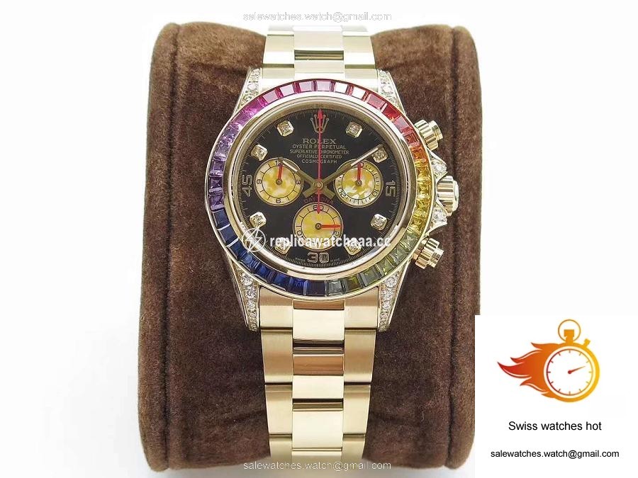 Rolex Daytona Cosmograph Rainbow 116589RBOW BL Factory 4130 Movement 1 Rolex Daytona Cosmograph Rainbow 116589RBOW BL Factory 4130 Movement 1
