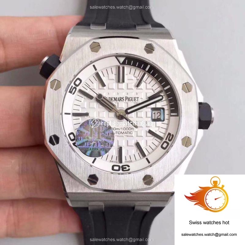 Audemars Piguet Royal Oak Offshore Diver 15710ST.OO.A002CA.02 JF Factory White Dial 1 Audemars Piguet Royal Oak Offshore Diver 15710ST.OO.A002CA.02 JF Factory White Dial 1