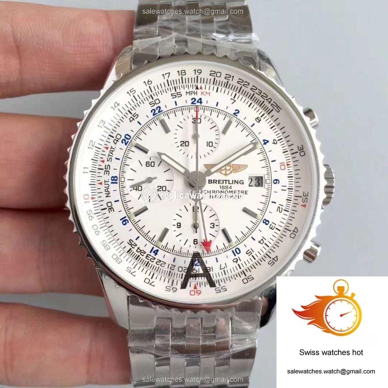 Breitling Navitimer World A2432212/G571-443A JF Factory White Dial 1 Breitling Navitimer World A2432212/G571-443A JF Factory White Dial 1