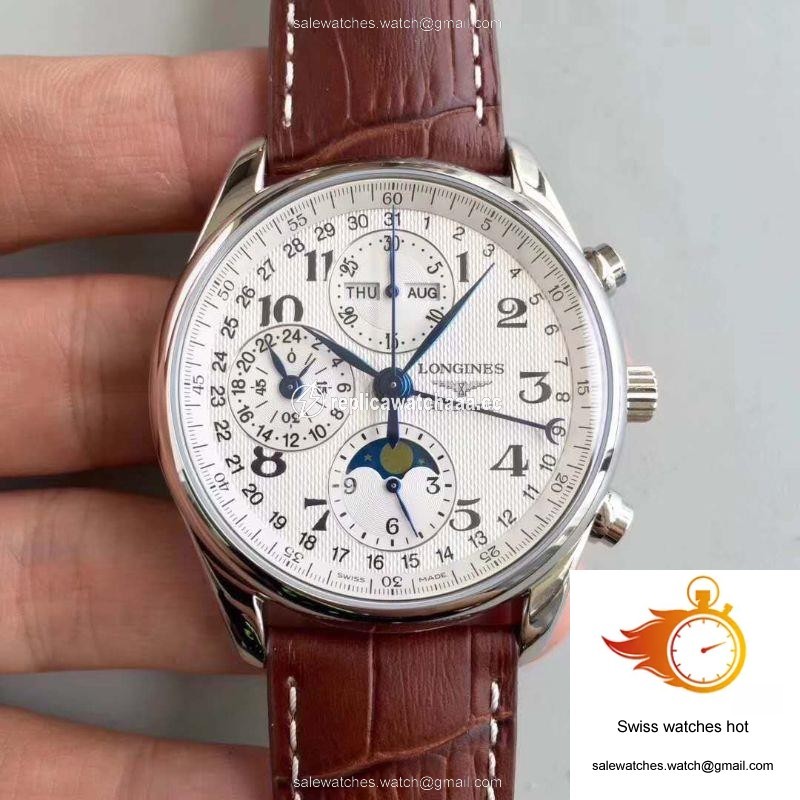 Longines Master Collection Moonphase Chronograph L2.673.4.78.3 JF Factory White Dial 1 Longines Master Collection Moonphase Chronograph L2.673.4.78.3 JF Factory White Dial 1