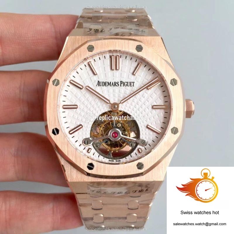 Audemars Piguet Royal Oak Rose Gold Tourbillon Extra Thin 26522 R8 Factory White Dial 1 Audemars Piguet Royal Oak Rose Gold Tourbillon Extra Thin 26522 R8 Factory White Dial 1