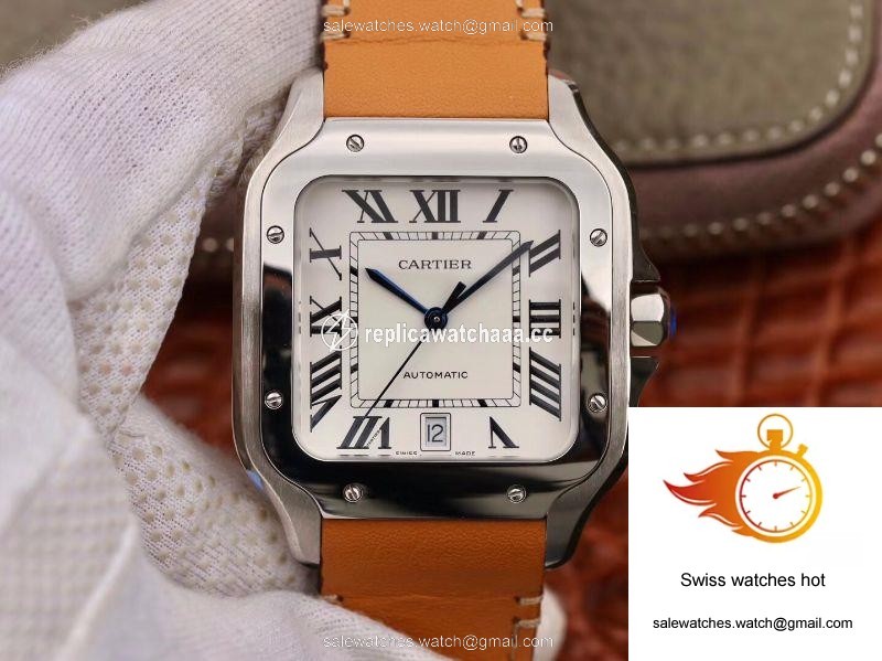 Cartier Santos De Cartier Large 2018 WSSA0009 KOR Factory White Dial 1 Cartier Santos De Cartier Large 2018 WSSA0009 KOR Factory White Dial 1