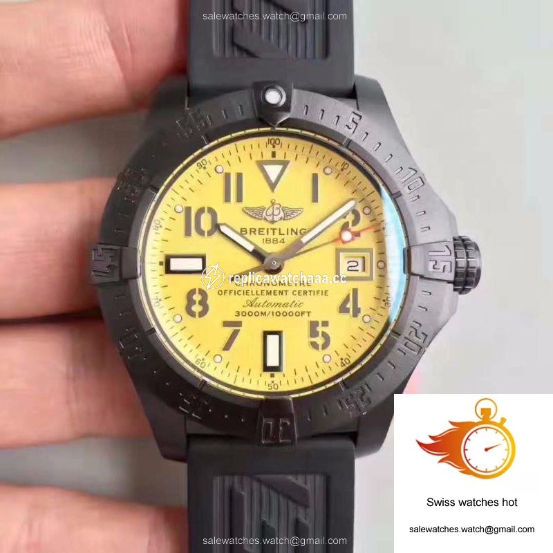 Breitling Avenger II Seawolf V1731110 BD74 109W M20BASA.1 GF Factory Yellow Dial 1 Breitling Avenger II Seawolf V1731110 BD74 109W M20BASA.1 GF Factory Yellow Dial 1