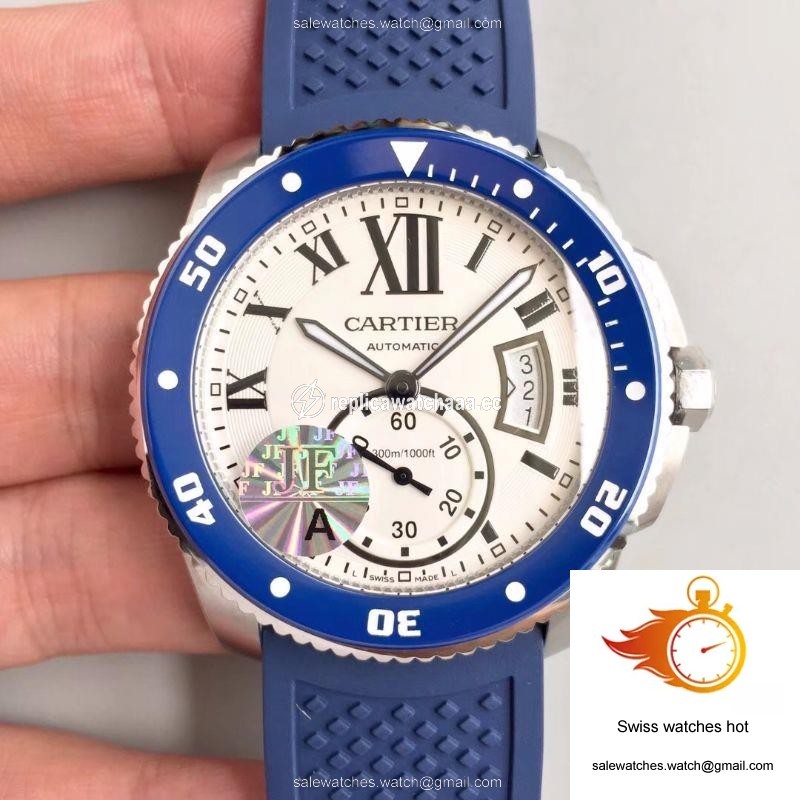 Calibre De Cartier Diver 42MM WSCA0011 JF Factory White Dial 1 Calibre De Cartier Diver 42MM WSCA0011 JF Factory White Dial 1