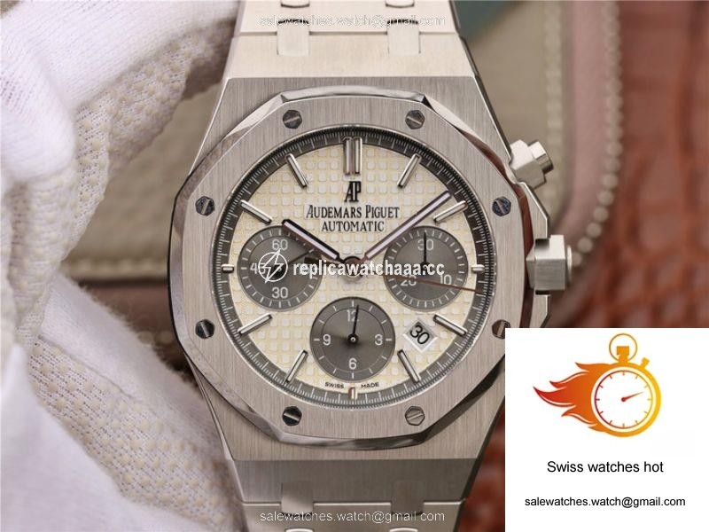 Audemars Piguet Royal Oak Chronograph 26331ST.OO.1220ST White Dial OM Factory 1 Audemars Piguet Royal Oak Chronograph 26331ST.OO.1220ST White Dial OM Factory 1