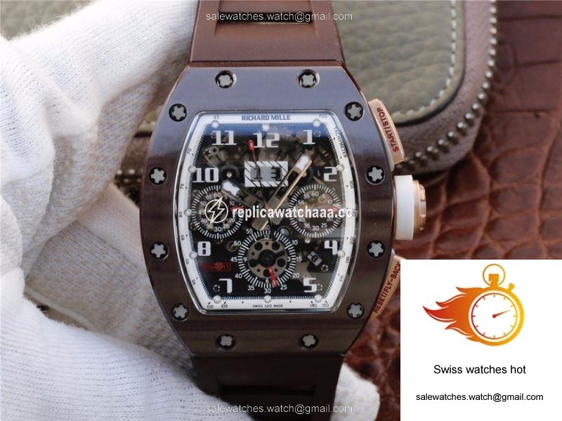Richard Mille Chronograph RM011 KV Factory Brown Crystal Dial 1 Richard Mille Chronograph RM011 KV Factory Brown Crystal Dial 1