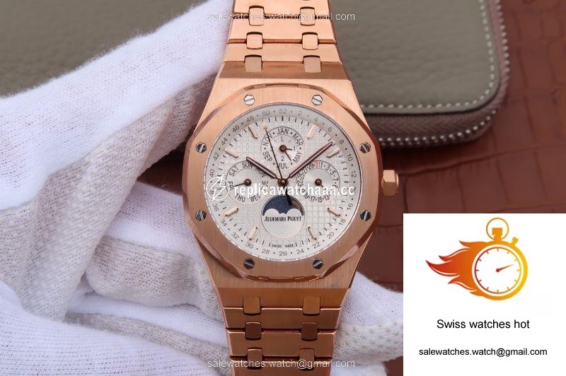 Audemars Piguet Royal Oak 41MM 26574OR.OO.1220OR.01 JF Factory White Dial 1 Audemars Piguet Royal Oak 41MM 26574OR.OO.1220OR.01 JF Factory White Dial 1