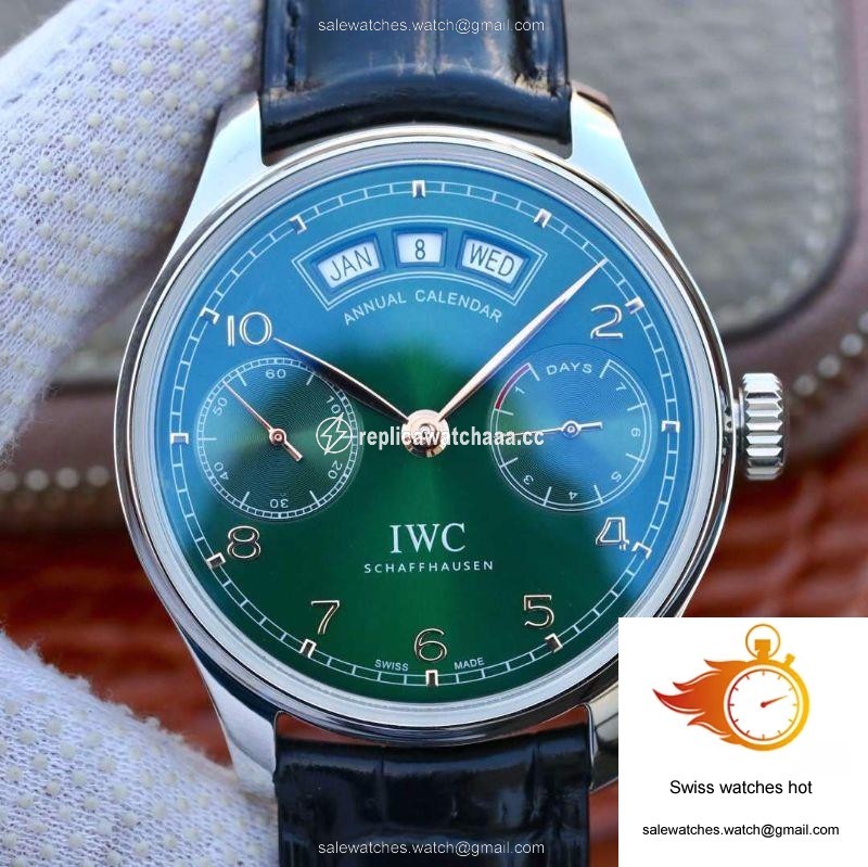 IWC Portugieser Annual Calendar IW503510 YL Factory Green Dial 1 IWC Portugieser Annual Calendar IW503510 YL Factory Green Dial 1