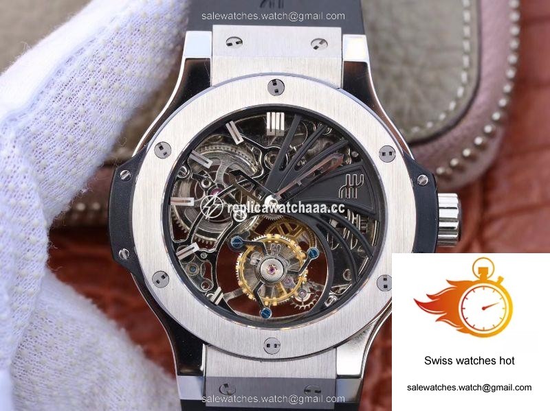 Hublot Big Bang Hollow Tourbillon Stainless Steel Case Skeleton Dial 1 Hublot Big Bang Hollow Tourbillon Stainless Steel Case Skeleton Dial 1