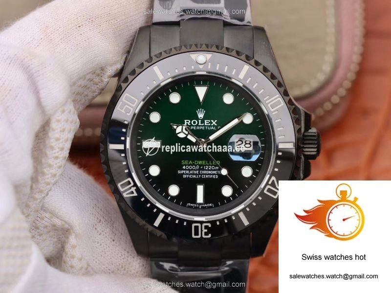 Rolex Sea-Dweller Deepsea 11666001 V2 Green Gradual Black Dial 1 Rolex Sea-Dweller Deepsea 11666001 V2 Green Gradual Black Dial 1