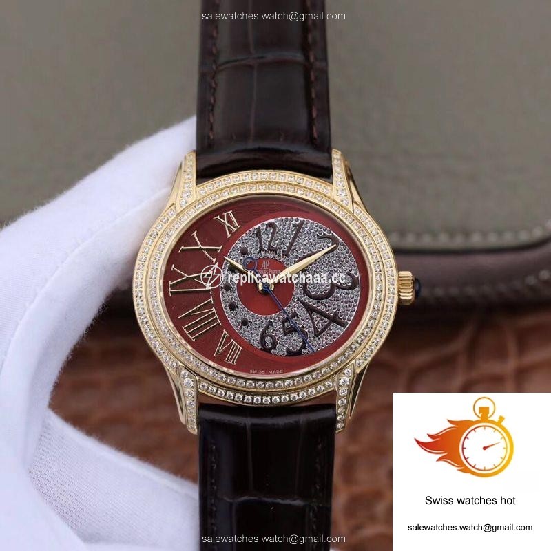 Audemars Piguet Millenary Ladies 77302BA.ZZ.D094CR.01 Brown Dial 1 Audemars Piguet Millenary Ladies 77302BA.ZZ.D094CR.01 Brown Dial 1