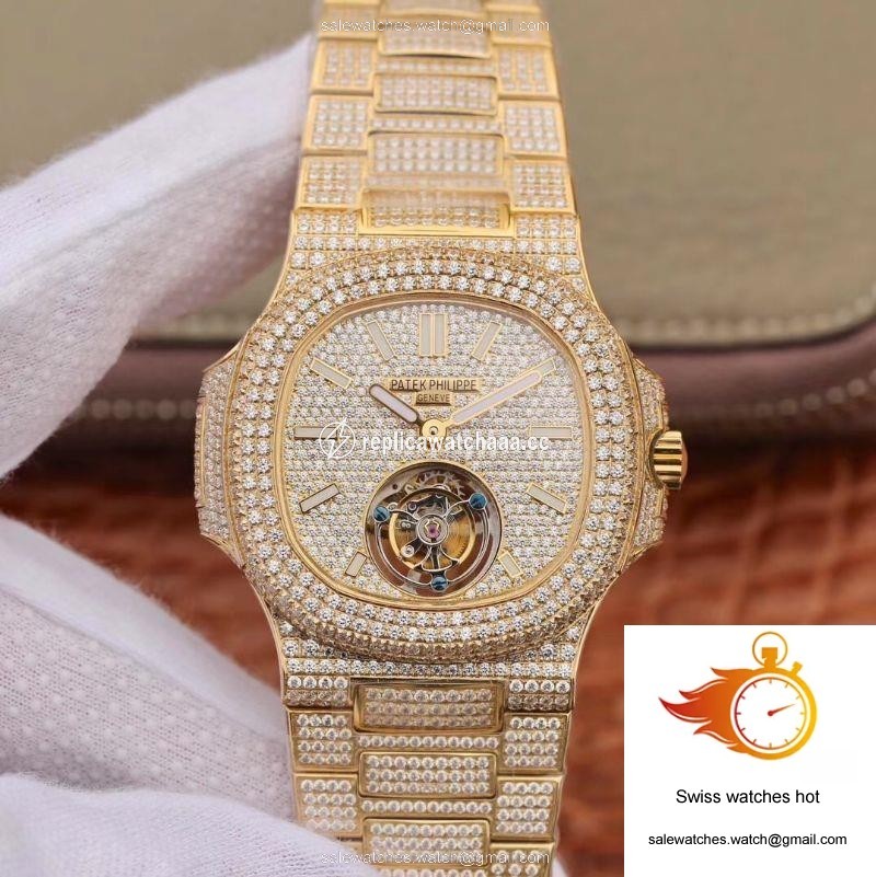 Patek Philippe Nautilus Jumbo 5711 Tourbillon R8 Factory 18K Yellow Gold Diamond Dial 1 Patek Philippe Nautilus Jumbo 5711 Tourbillon R8 Factory 18K Yellow Gold Diamond Dial 1