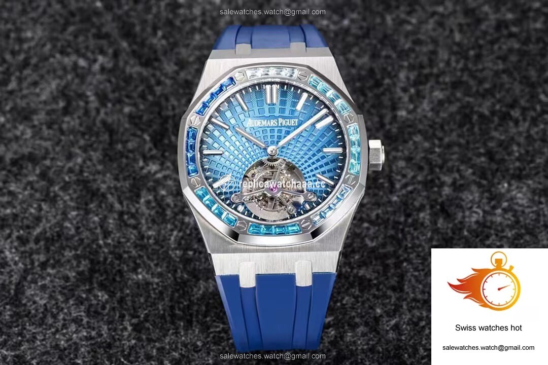 Audemars Piguet Royal Oak Tourbillon R8 Factory V3 Blue Rubber Strap 1 Audemars Piguet Royal Oak Tourbillon R8 Factory V3 Blue Rubber Strap 1
