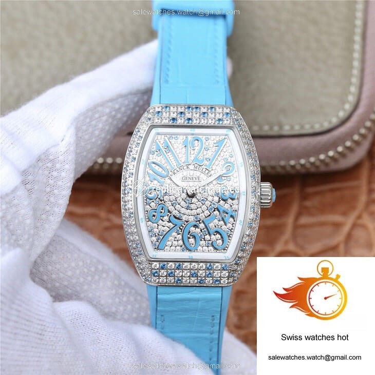 Franck Muller Ladies Collection V 32 SC AT FO D CD BL ABF Factory Diamond-set Bezel 1 Franck Muller Ladies Collection V 32 SC AT FO D CD BL ABF Factory Diamond-set Bezel 1