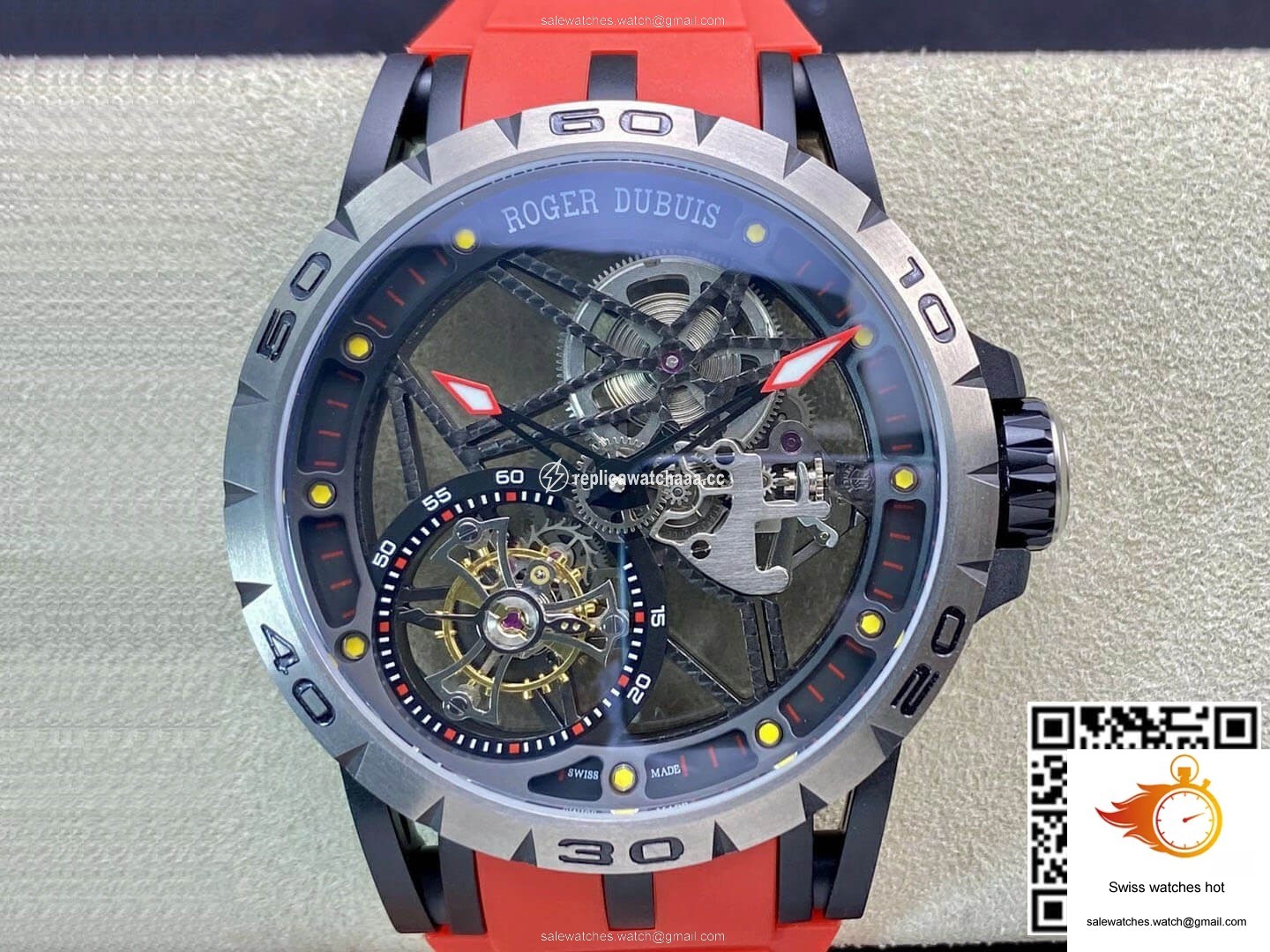 Roger Dubuis Excalibur RDDBEX0549 BBR Factory Tourbillon Titanium Case 1 Roger Dubuis Excalibur RDDBEX0549 BBR Factory Tourbillon Titanium Case 1