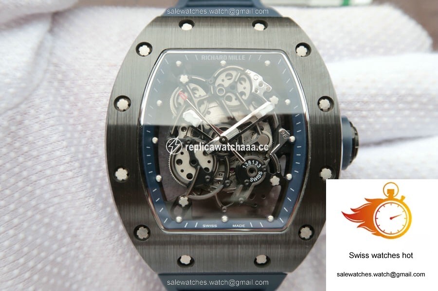 Richard Mille RM055 KV Factory Dark Blue Rubber Strap 1 Richard Mille RM055 KV Factory Dark Blue Rubber Strap 1