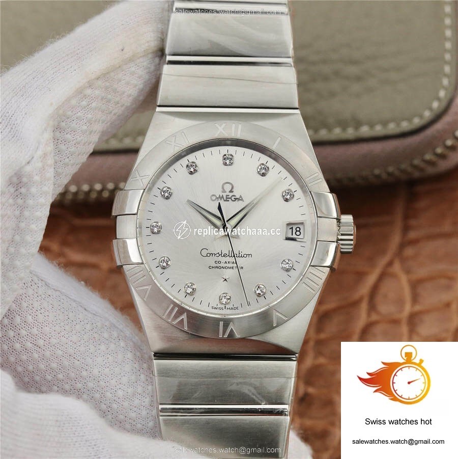 Omega Constellation 123.10.38.21.52.001 VS Factory Silver Dial 1 Omega Constellation 123.10.38.21.52.001 VS Factory Silver Dial 1