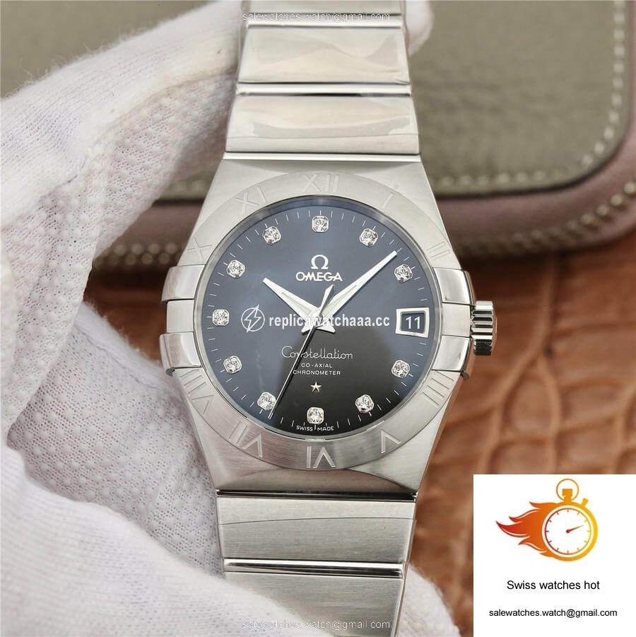 Omega Constellation 123.10.38.21.51.001 VS Factory Diamond-set Dial 1 Omega Constellation 123.10.38.21.51.001 VS Factory Diamond-set Dial 1
