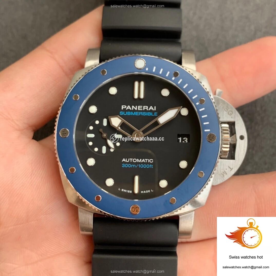 Panerai Submersible PAM01209 VS Factory Blue Bezel 1 Panerai Submersible PAM01209 VS Factory Blue Bezel 1
