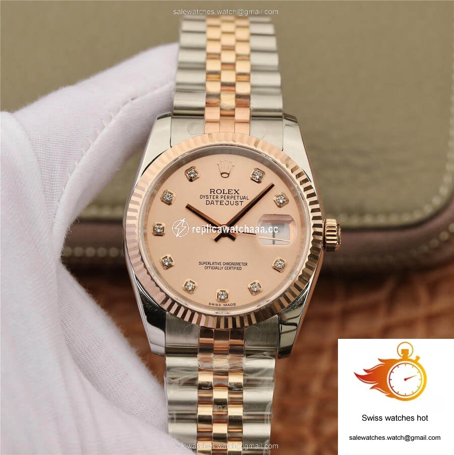 Rolex Datejust 116231 36MM GM Factory Diamond-set Pink Dial 1 Rolex Datejust 116231 36MM GM Factory Diamond-set Pink Dial 1