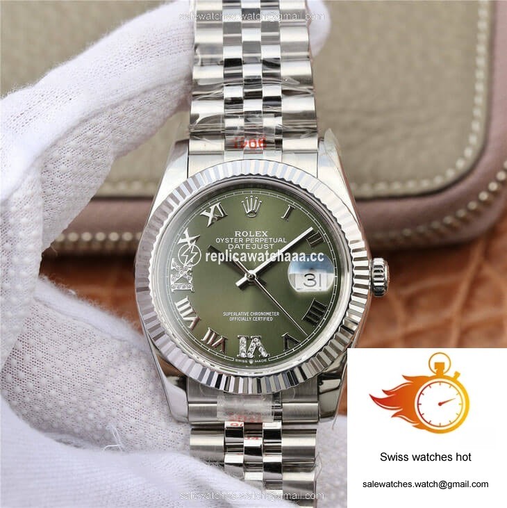 Rolex Datejust 36MM GM Factory Green Dial 1 Rolex Datejust 36MM GM Factory Green Dial 1
