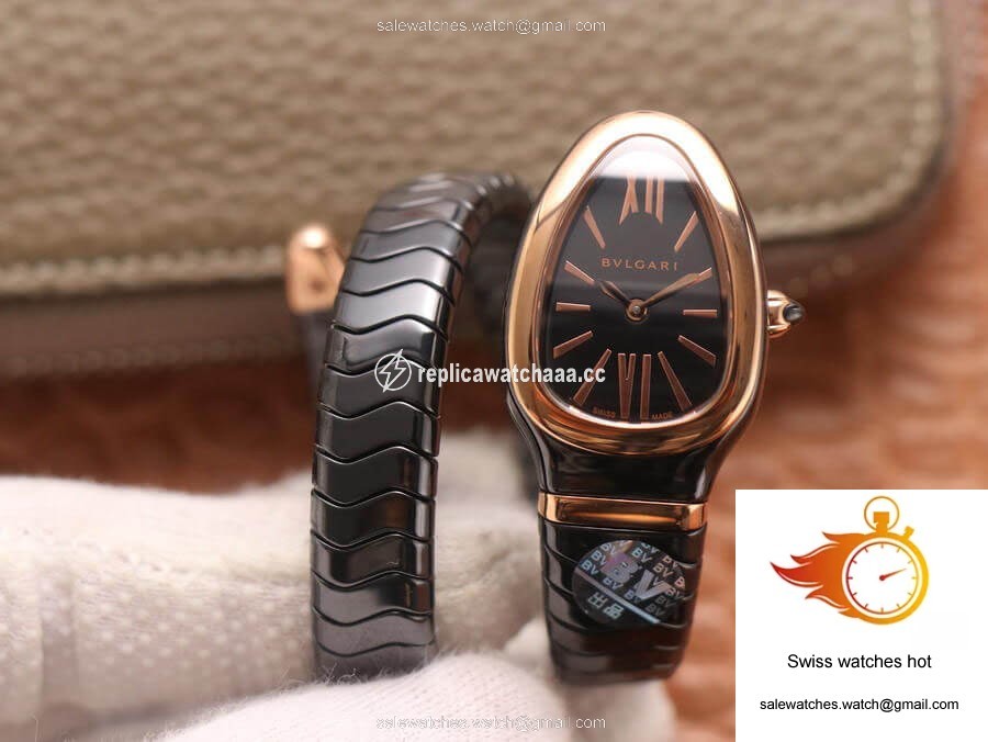 Bvlgari Serpenti 102735 BV Factory Rose Gold Black Dial 1 Bvlgari Serpenti 102735 BV Factory Rose Gold Black Dial 1