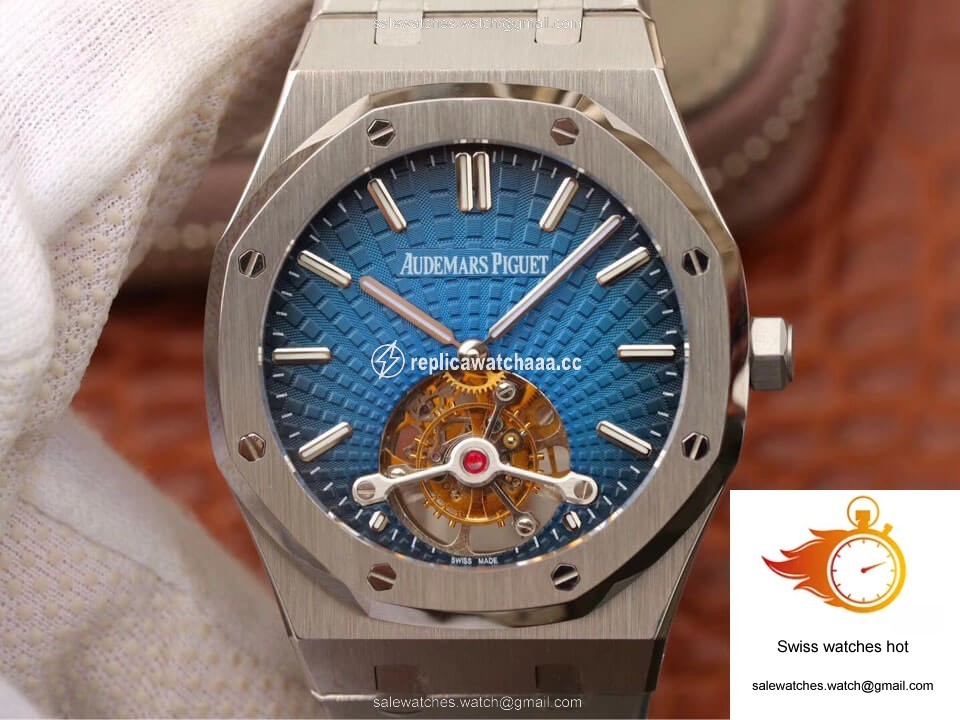 Audemars Piguet Royal Oak Tourbillon 26522TI.OO.1220TI.01 JF Factory Smoky Blue Dial 1 Audemars Piguet Royal Oak Tourbillon 26522TI.OO.1220TI.01 JF Factory Smoky Blue Dial 1