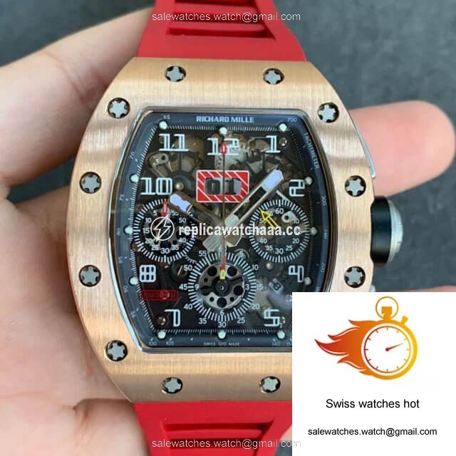 Richard Mille RM011 KV Factory Titanium Case Red Strap 1 Richard Mille RM011 KV Factory Titanium Case Red Strap 1