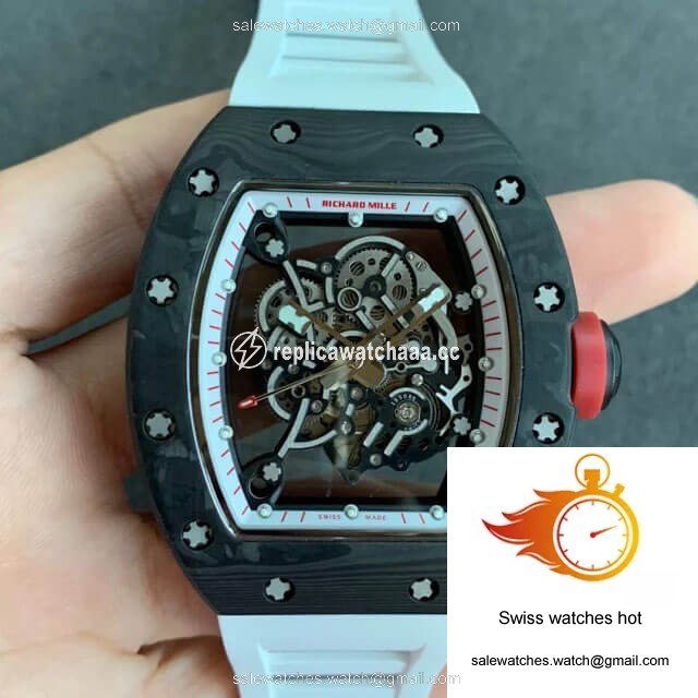 Richard Mille RM055 KV Factory V2 Carbon Fiber Black Case 1 Richard Mille RM055 KV Factory V2 Carbon Fiber Black Case 1