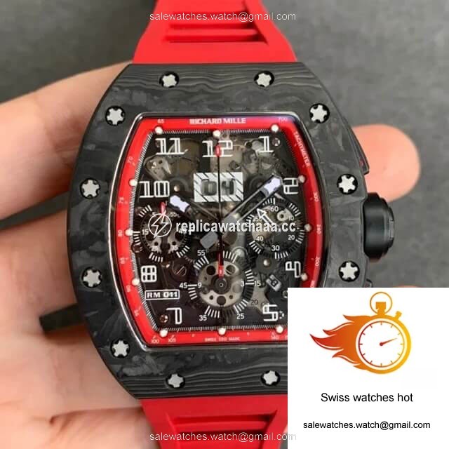 Richard Mille RM-011 KV Factory V2 Forged Carbon Case Rubber Strap 1 Richard Mille RM-011 KV Factory V2 Forged Carbon Case Rubber Strap 1