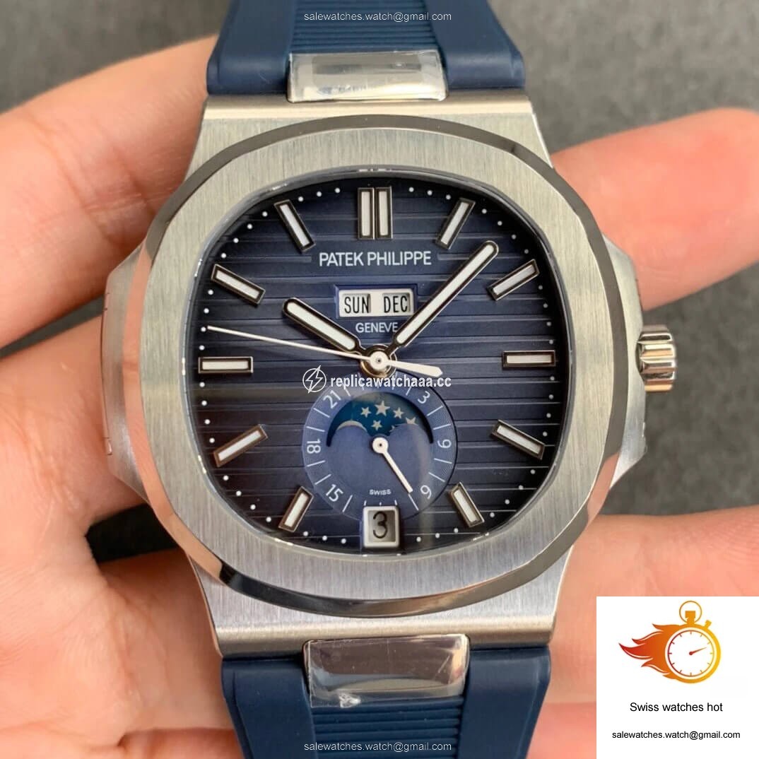 Patek Philippe Nautilus 5726 Moonphase GR Factory V2 Blue Dial 1 Patek Philippe Nautilus 5726 Moonphase GR Factory V2 Blue Dial 1
