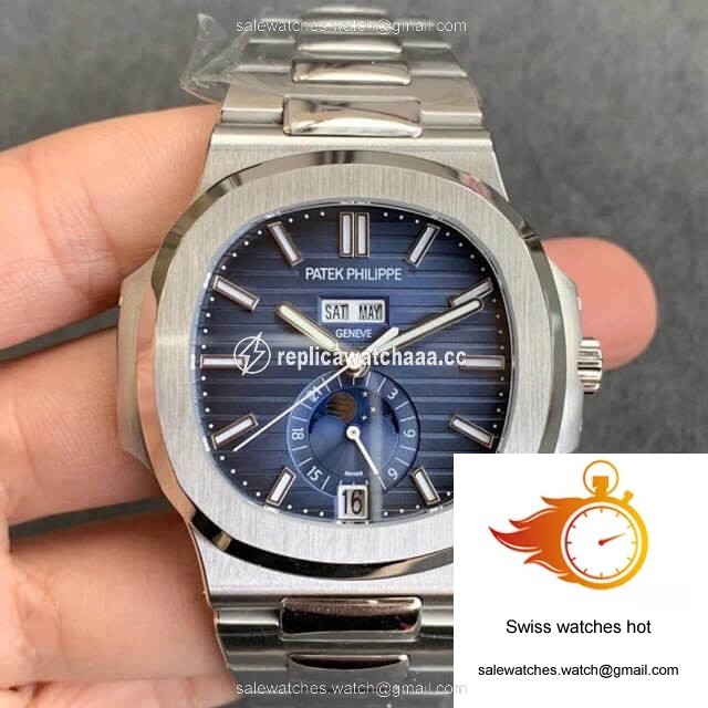 Patek Philippe Nautilus 5726/1A-014 Moonphase GR Factory Stainless Steel Strap 1 Patek Philippe Nautilus 5726/1A-014 Moonphase GR Factory Stainless Steel Strap 1