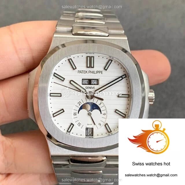 Patek Philippe Nautilus 5726/1A-010 Moonphase GR Factory Stainless Steel Strap 1 Patek Philippe Nautilus 5726/1A-010 Moonphase GR Factory Stainless Steel Strap 1
