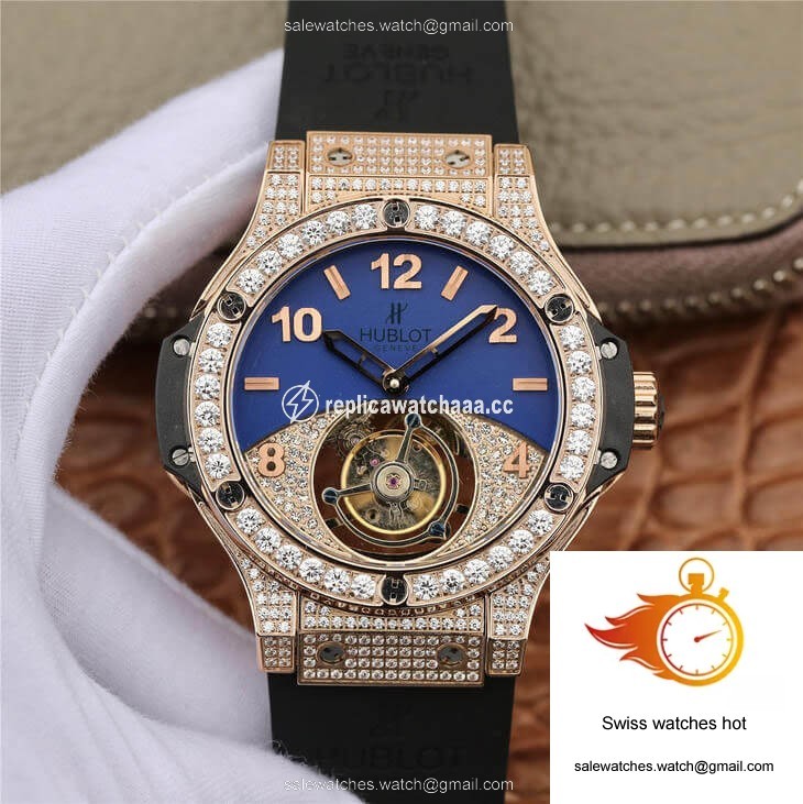 Hublot Big Bang Tourbillon Rose Gold Diamond Dial 1 Hublot Big Bang Tourbillon Rose Gold Diamond Dial 1