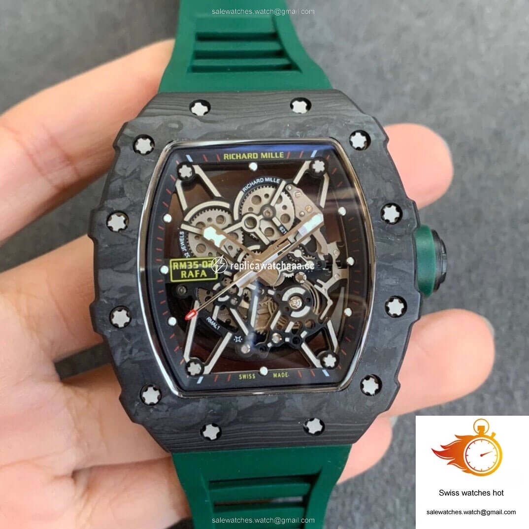 Richard Mille RM035-02 KV Factory V3 Carbon Fiber Green Strap 1 Richard Mille RM035-02 KV Factory V3 Carbon Fiber Green Strap 1