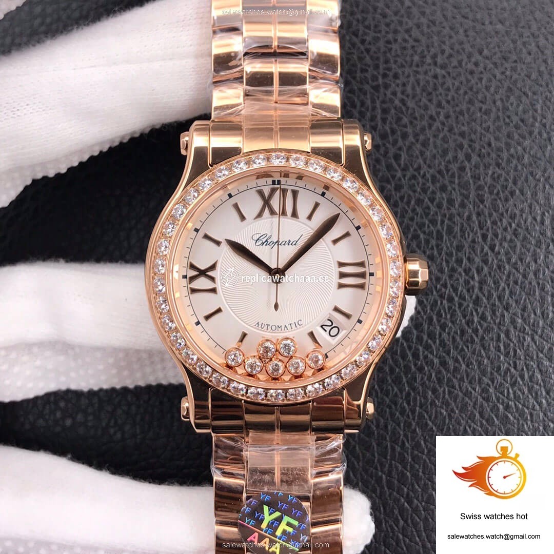 Chopard Happy Diamonds 274808-5004 YF Factory Rose Gold Silver Dial 1 Chopard Happy Diamonds 274808-5004 YF Factory Rose Gold Silver Dial 1
