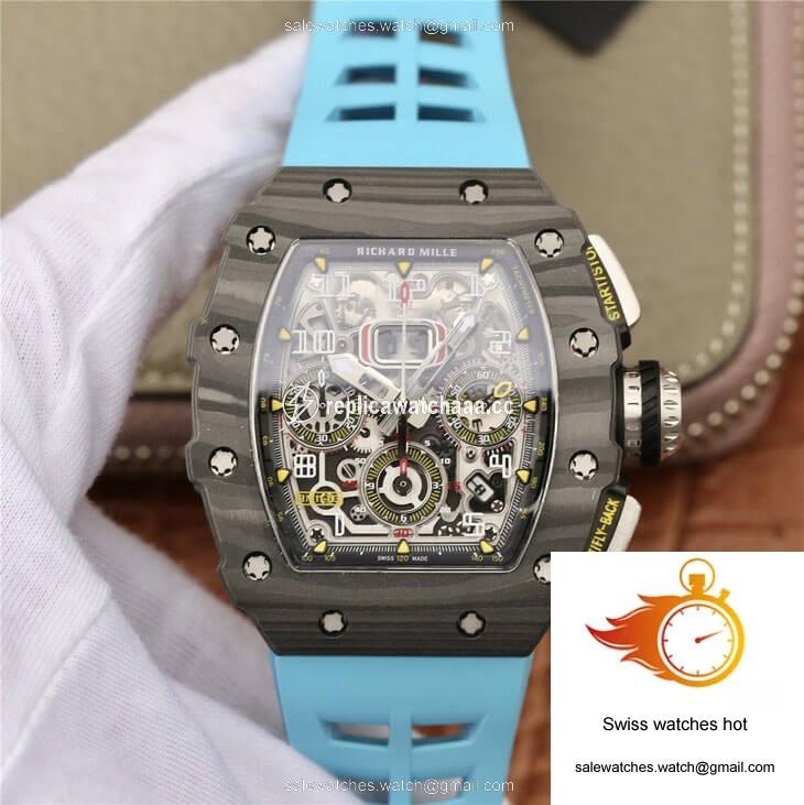 Richard Mille RM11-03 KV Factory Carbon Fiber Blue Strap 1 Richard Mille RM11-03 KV Factory Carbon Fiber Blue Strap 1