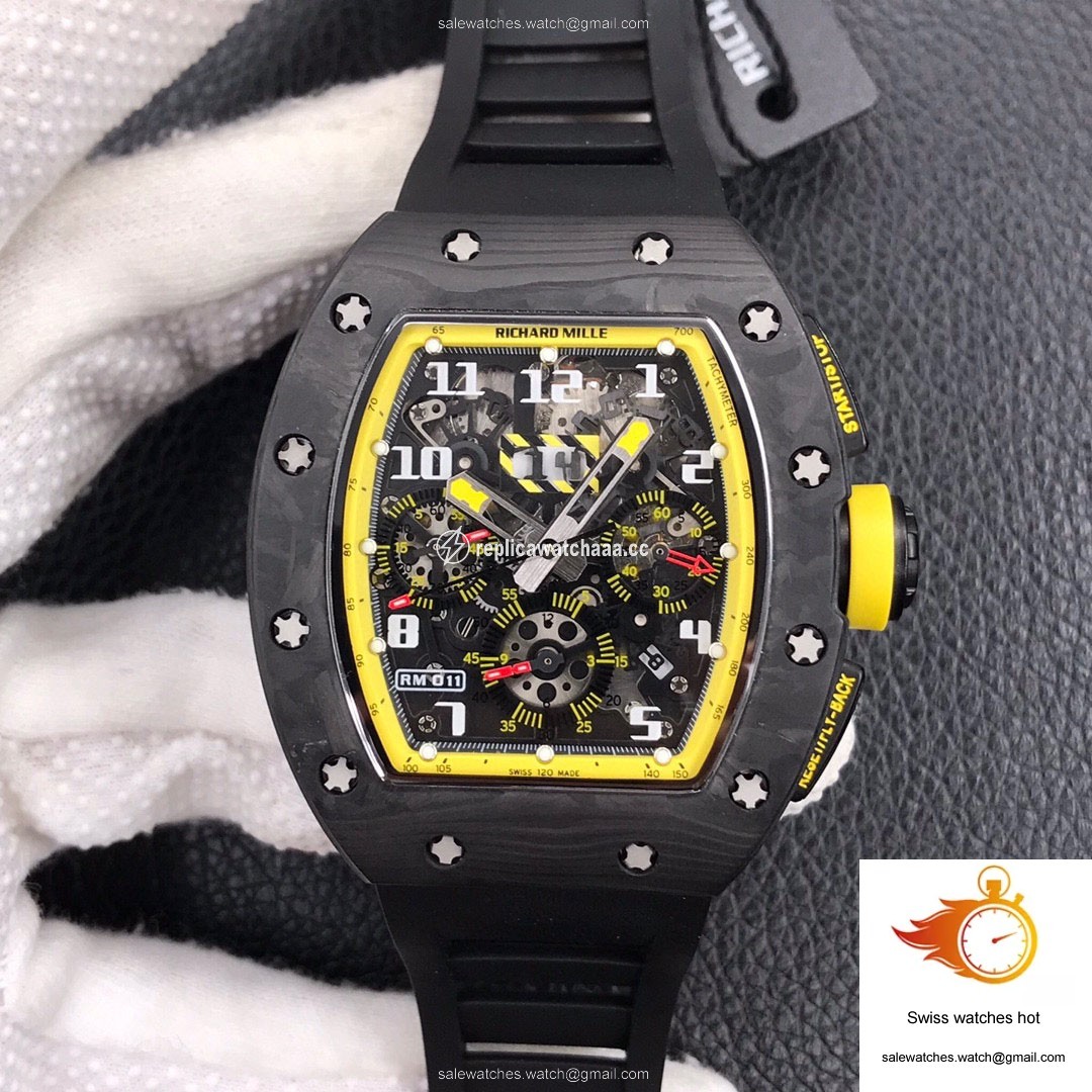 Richard Mille RM-011 KV Factory Forged Carbon Black Strap 1 Richard Mille RM-011 KV Factory Forged Carbon Black Strap 1