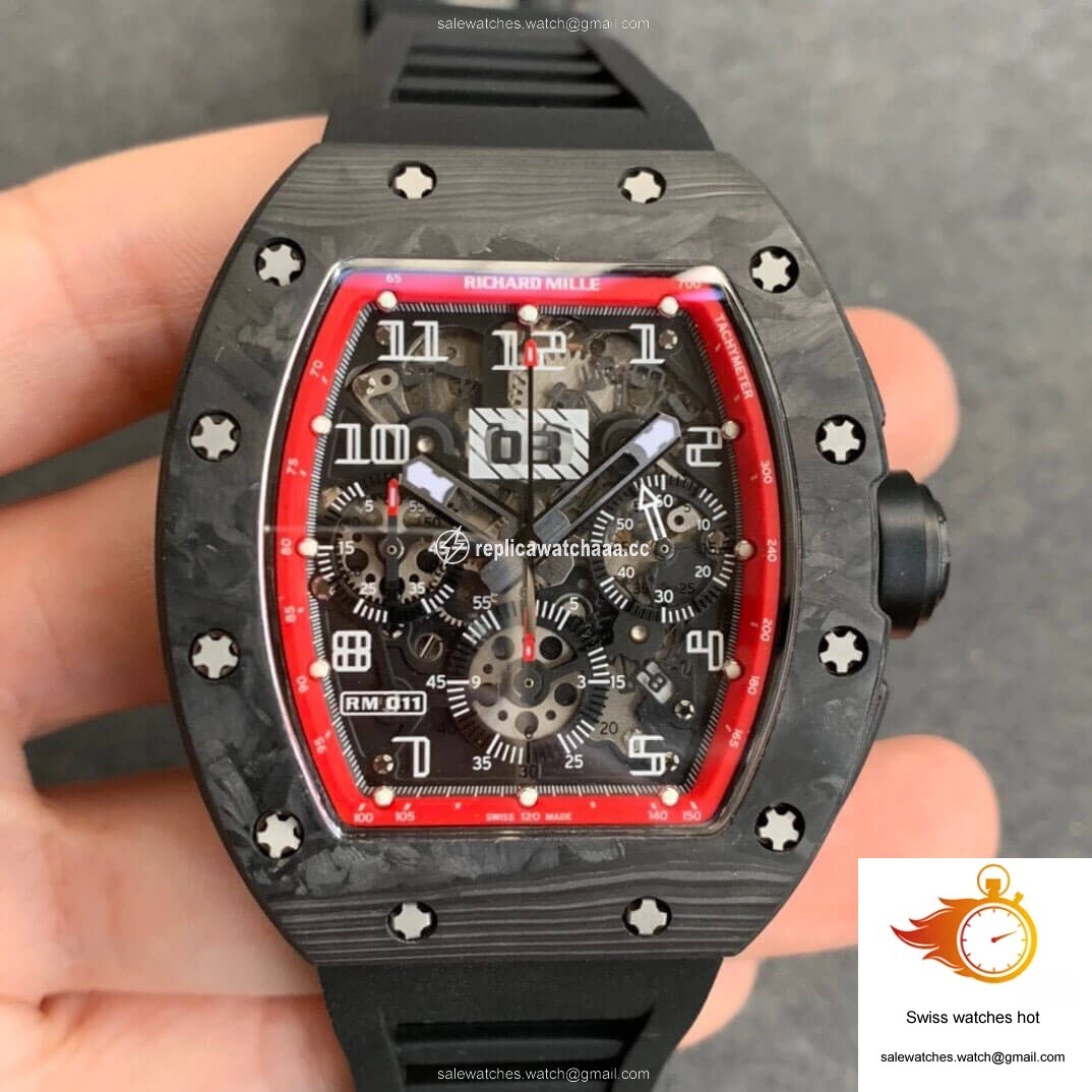 Richard Mille RM011 KV Factory Carbon Fiber Skeleton Dial 1 Richard Mille RM011 KV Factory Carbon Fiber Skeleton Dial 1