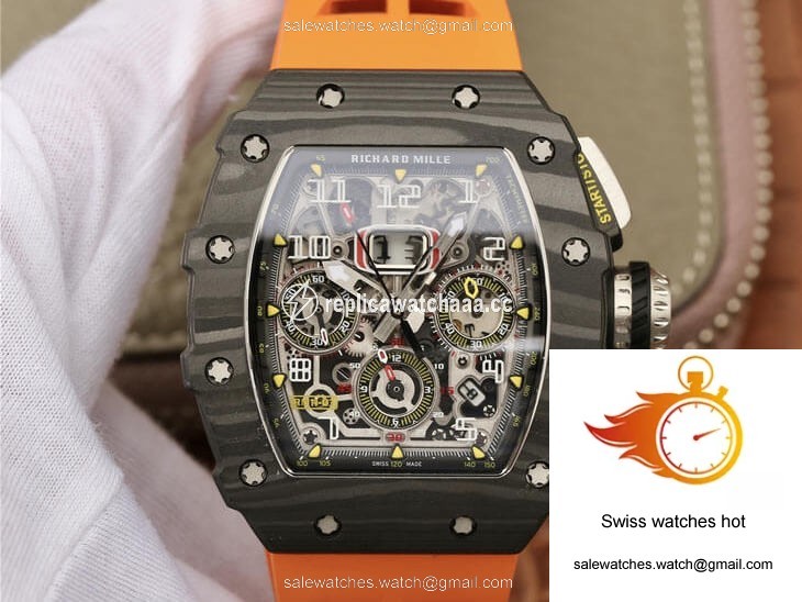 Richard Mille RM11-03 KV Factory Carbon Fiber Orange Strap 1 Richard Mille RM11-03 KV Factory Carbon Fiber Orange Strap 1